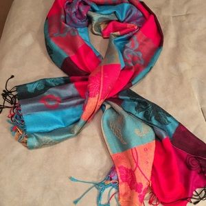 Colorful Pashmina, 30% silk 70% cashmere